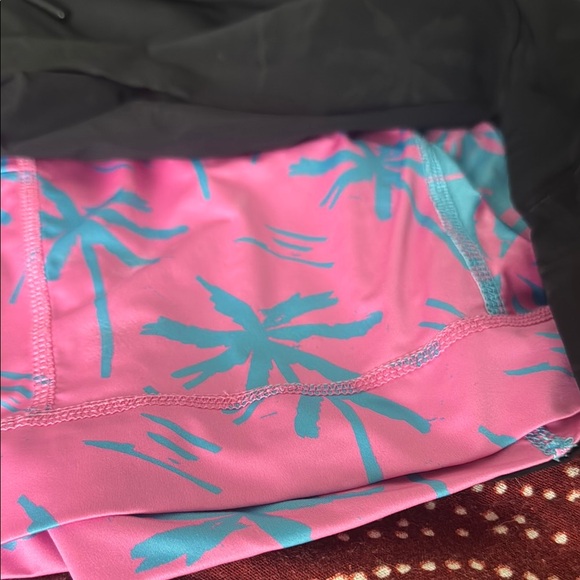 Chubbies Black Athletic Shorts with Pink and Blue under shorts - Picture 4 of 5